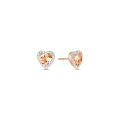 Brillant Morganit Ohrstecker Ros&eacute;gold 585 