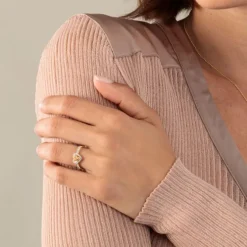 Brillant Morganit Ring Ros&eacute;gold 585 