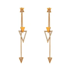Brillant Ohrh&auml;nger Rosegold 585