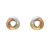 Brillant Ohrstecker Gold 585 tricolor