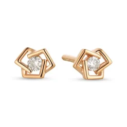 Brillant Ohrstecker Ros&eacute;gold 585 "Soft Peach"