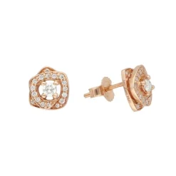 Brillant Ohrstecker Ros&egrave;gold 585