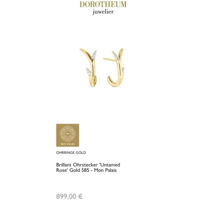 Brillant Ohrstecker "Untamed Rose" Gold 585
