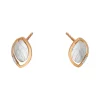 Brillant Ohrstecker Wei&szlig;gold/Rosegold 585