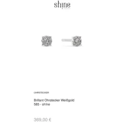 Brillant Ohrstecker Wei&szlig;gold 585