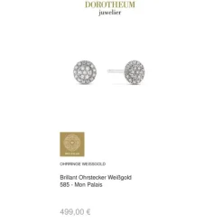 Brillant Ohrstecker Wei&szlig;gold 585