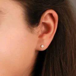 Brillant Ohrstecker Wei&szlig;gold 585