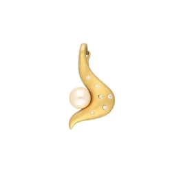 Brillant Perlen Anhänger Gold 585 - Privatbesitz