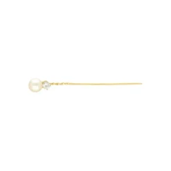 Brillant Perlen Anstecknadel Gold 585 - Privatbesitz