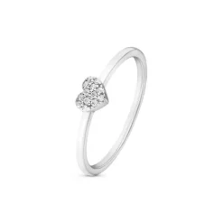 Brillant Ring "Herz" Wei&szlig;gold 585
