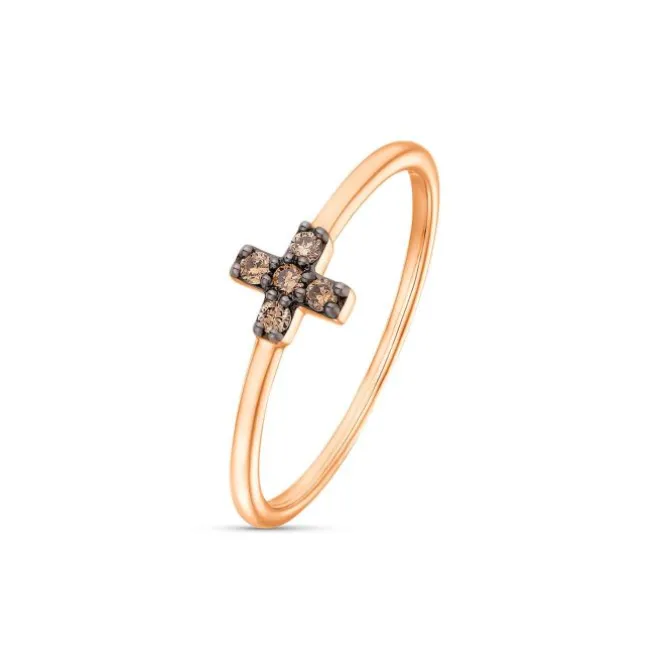 Brillant Ring "Kreuz" Roségold 585