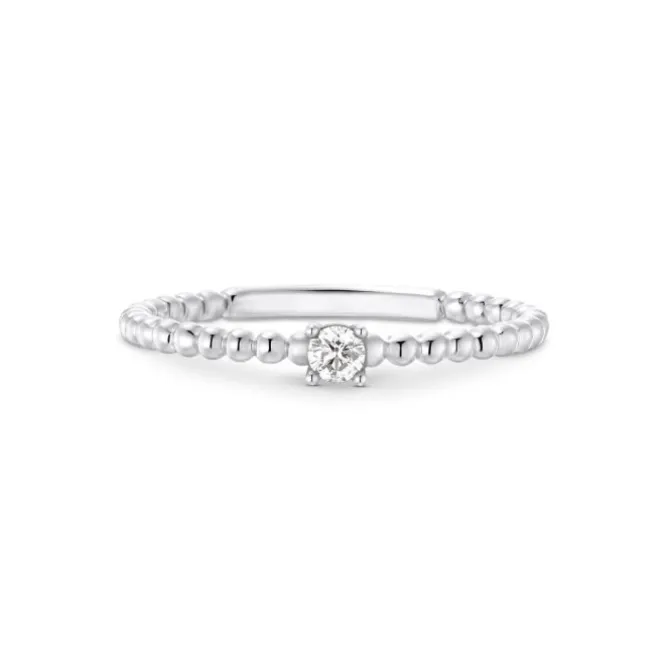Brillant Ring "mini rope" Weißgold 585 shine