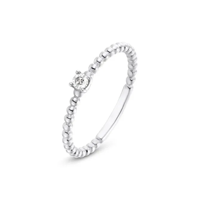 Brillant Ring "mini rope" Weißgold 585 shine