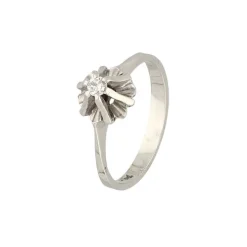 Brillant Ring Weißgold 750 - Gr. 46 - Privatbesitz