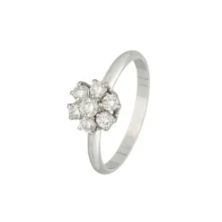 Brillant Ring Wei&szlig;gold 750 - Gr. 58,5 - Privatbesitz