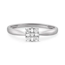 Brillant Ring Wei&szlig;gold 585