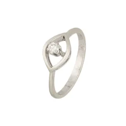 Brillant Ring Wei&szlig;gold 585 - Gr. 55 - Privatbesitz