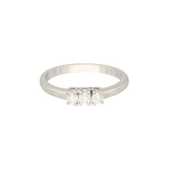 Brillant Ring Wei&szlig;gold 750 - Gr. 55 - Privatbesitz