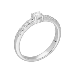 Brillant Ring Wei&szlig;gold 585