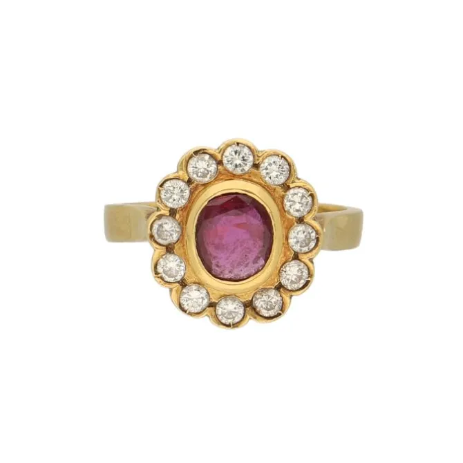 Brillant Rubin Ring Gold 750 - Gr. 55 - Privatbesitz