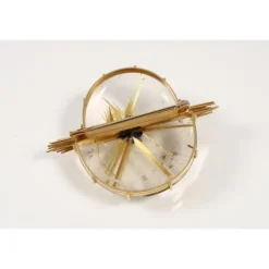 Brillant Rutilquarz Brosche Gold 750 - Privatbesitz