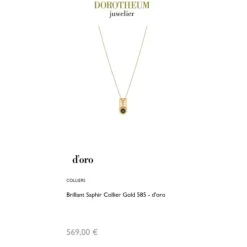 Brillant Saphir Collier Gold 585