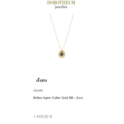 Brillant Saphir Collier Gold 585