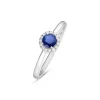 Brillant Saphir Ring Wei&szlig;gold 585