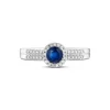 Brillant Saphir Ring Wei&szlig;gold 585