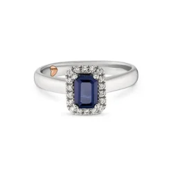 Brillant Saphir Ring Wei&szlig;gold 585
