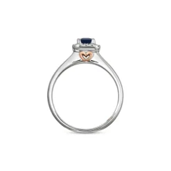 Brillant Saphir Ring Wei&szlig;gold 585