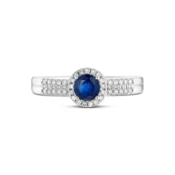 Brillant Saphir Ring Wei&szlig;gold 585