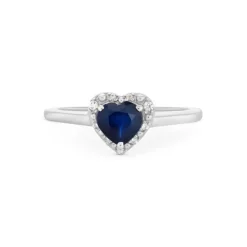 Brillant Saphir Ring Wei&szlig;gold 585