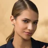 Brillant Smaragd Ohrstecker Wei&szlig;gold 585