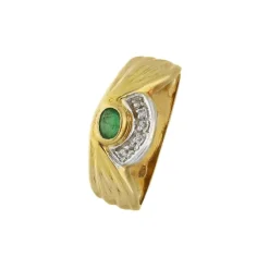 Brillant Smaragd Ring Gold/Wei&szlig;gold 750 - Gr. 55 - Privatbesitz