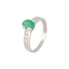 Brillant Smaragd Ring Wei&szlig;gold 585