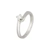 Brillant Solit&auml;r Ring Wei&szlig;gold 750 - Gr. 58 - Privatbesitz