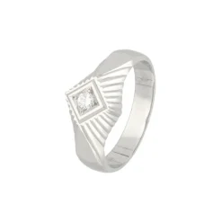 Brillant Solit&auml;r Ring Wei&szlig;gold 585 - Gr. 59 - Privatbesitz