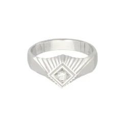 Brillant Solit&auml;r Ring Wei&szlig;gold 585 - Gr. 59 - Privatbesitz