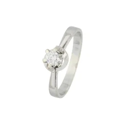 Brillant Solit&auml;r Ring Wei&szlig;gold 750 - Gr. 53 - Privatbesitz