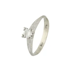 Brillant Solit&auml;rring Wei&szlig;gold 750 - Gr. 55,5 - Privatbesitz