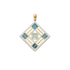 Brillant Topas Anh&auml;nger Gold 585