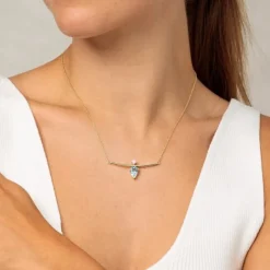Brillant Topas Collier Gold 585