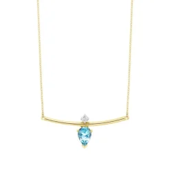 Brillant Topas Collier Gold 585