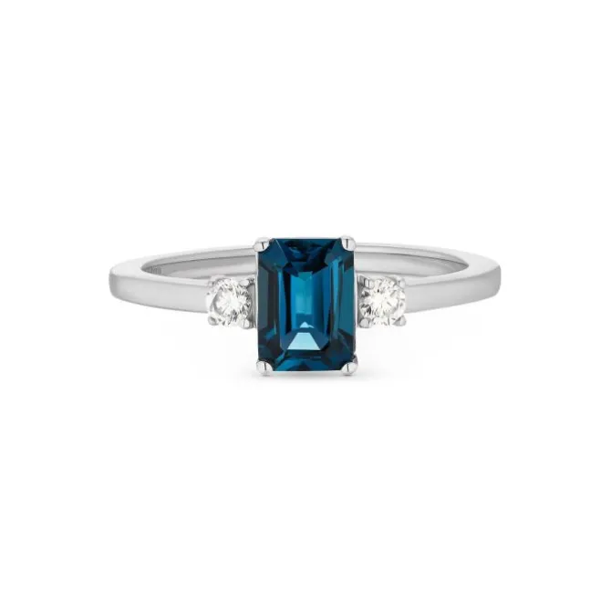 Brillant Topas Ring Weißgold 585
