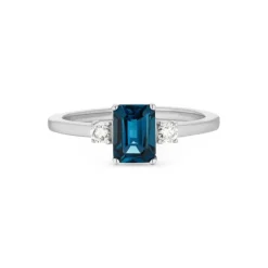 Brillant Topas Ring Weißgold 585