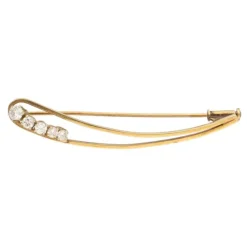 Brillantbrosche Gold/Wei&szlig;gold 585 - Privatbesitz