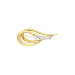 Brillant/Diamant Brosche Gold/Wei&szlig;gold 585 - Privatbesitz