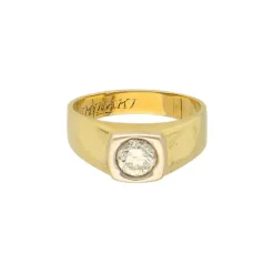 Brillantsolitär Ring Gold/Weißgold 585 - Gr. 56 - Privatbesitz