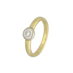 Brillantsolit&auml;r Ring Gold/Wei&szlig;gold 585 - Gr. 57 - Privatbesitz